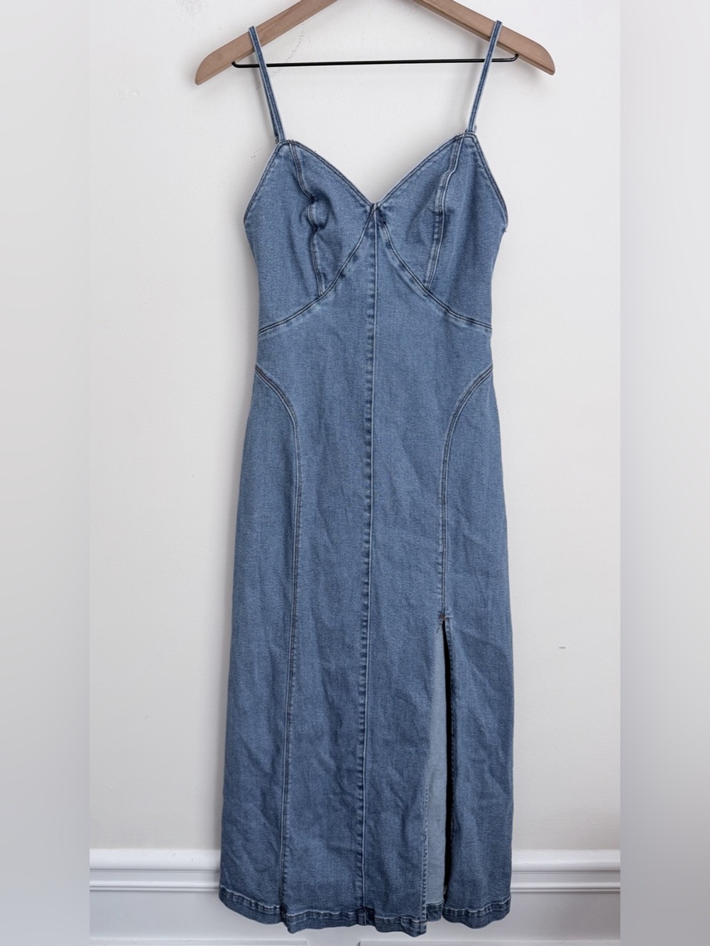House of Harlow 1960 Helena Denim midi Dress Blue Small